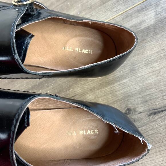 Antropologie All Black Mens Dress Shoes Double Monk Strap Loafers 6.5 US 39.5 EU - Picture 6 of 10